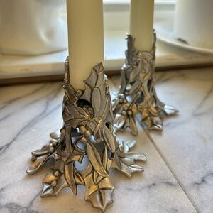 Vintage 1993 Etain Zinn Pewter Candle Holder by Seagull made in Canada